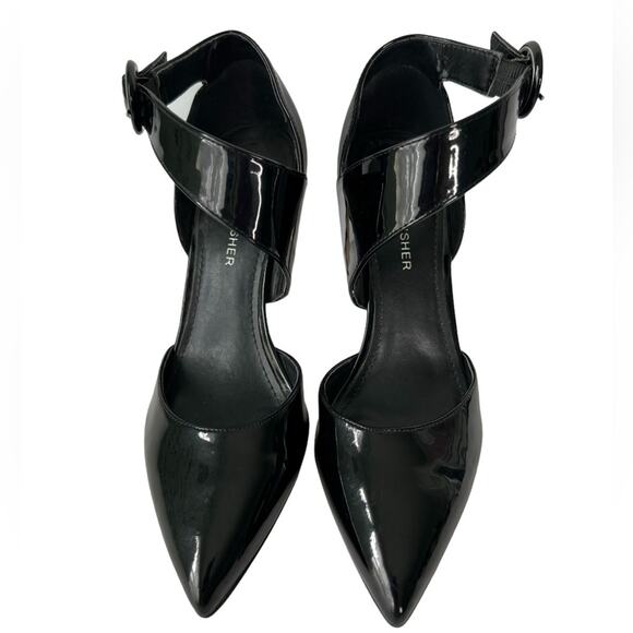 Marc Fisher Black Patent Dianora Pointed Toe Pumps Size 7 - Picture 4 of 13